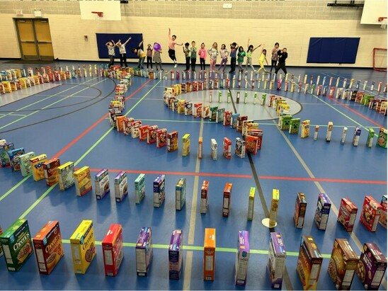 Photo of previous years Domino challenge